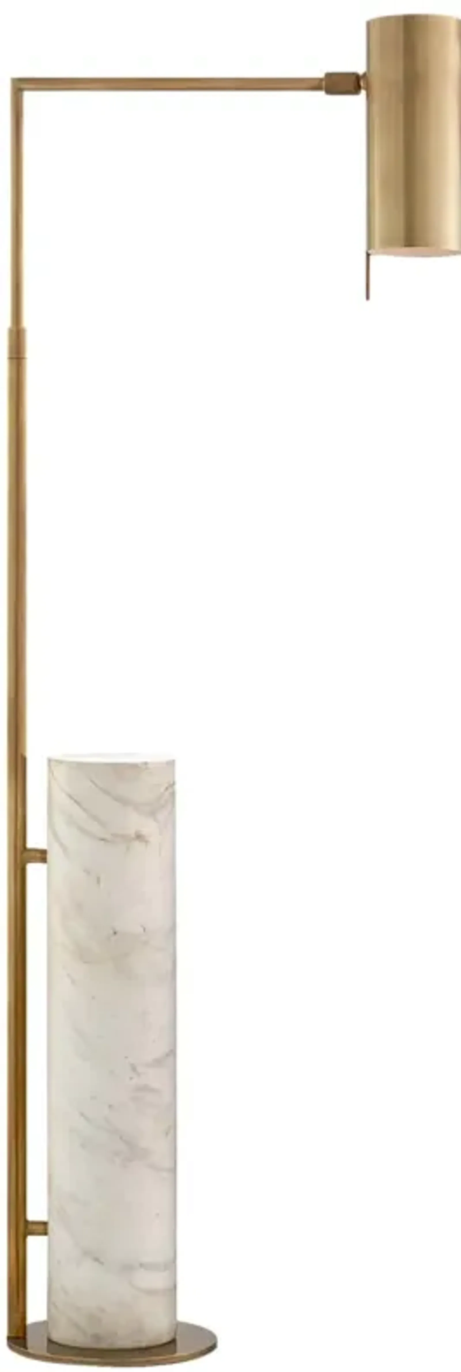 Alma Floor Lamp in Brass and White