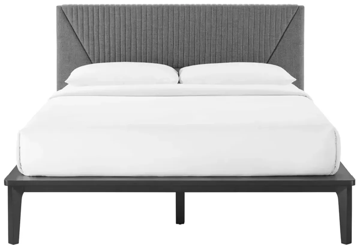 Modway - Dakota Upholstered Queen Platform Bed Black Gray