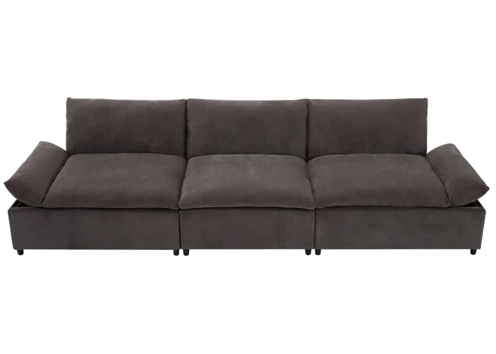 Merax 3 Seats Sofa with 2 Storage Units