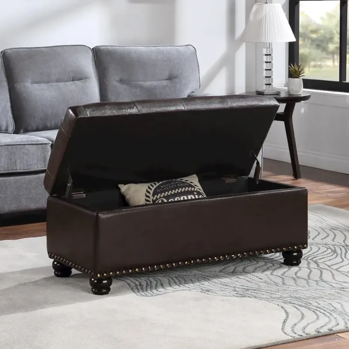 Convenience Concepts Designs4Comfort 9th Avenue Storage Ottoman Bench