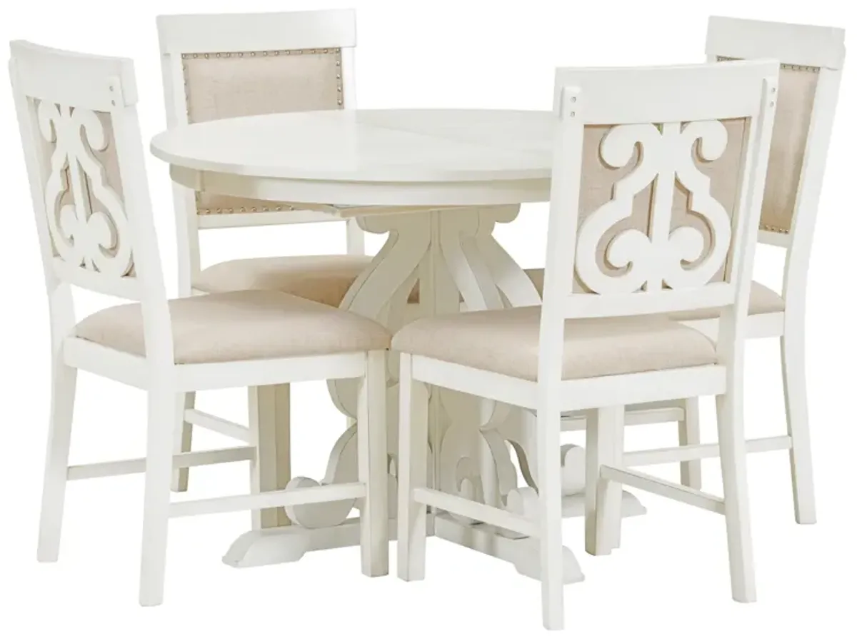 Merax 5-Piece Extendable Table Retro Dining Set