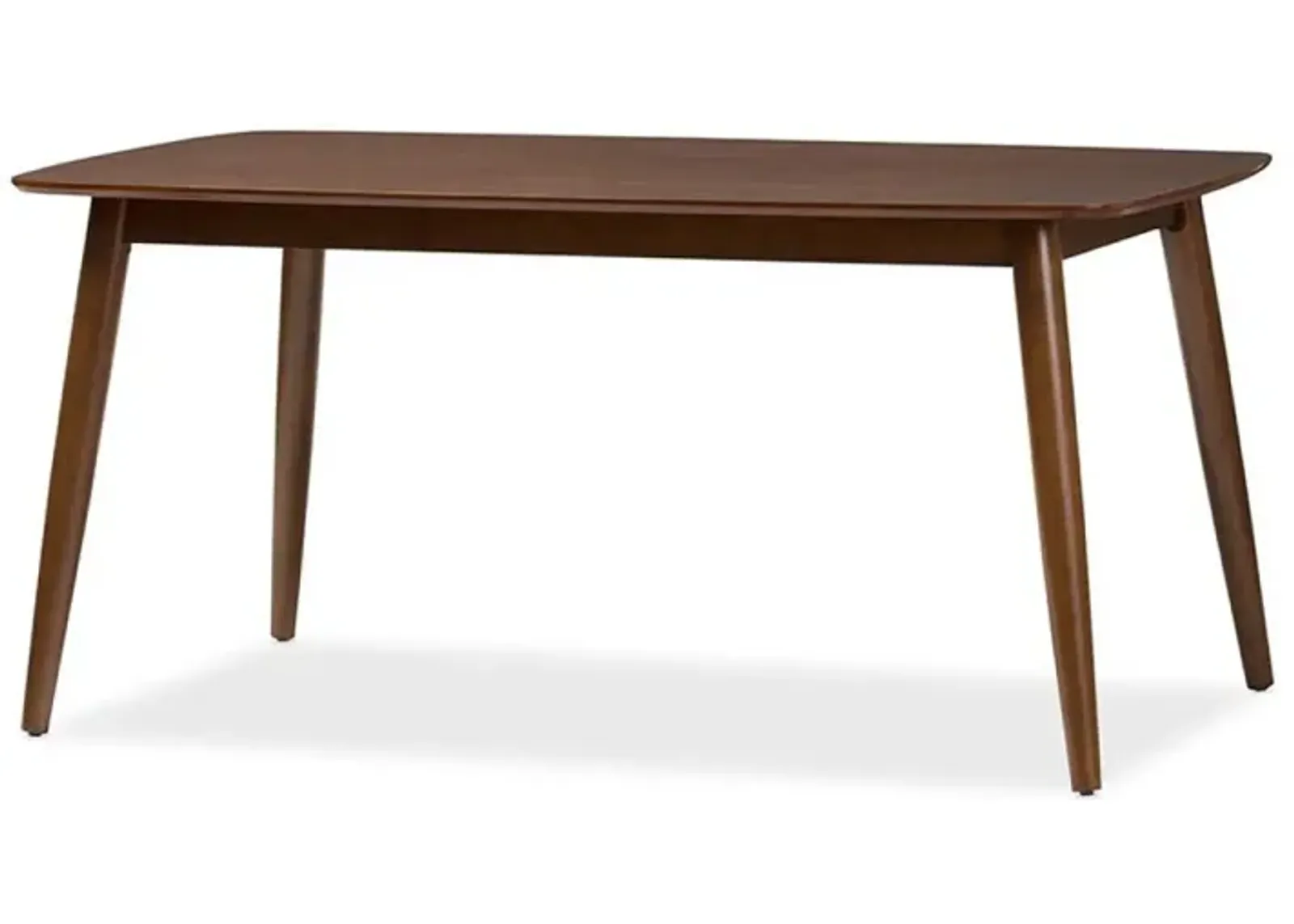 Flora Mid-Century Modern "Oak" Medium Brown Finishing Wood Dining Table