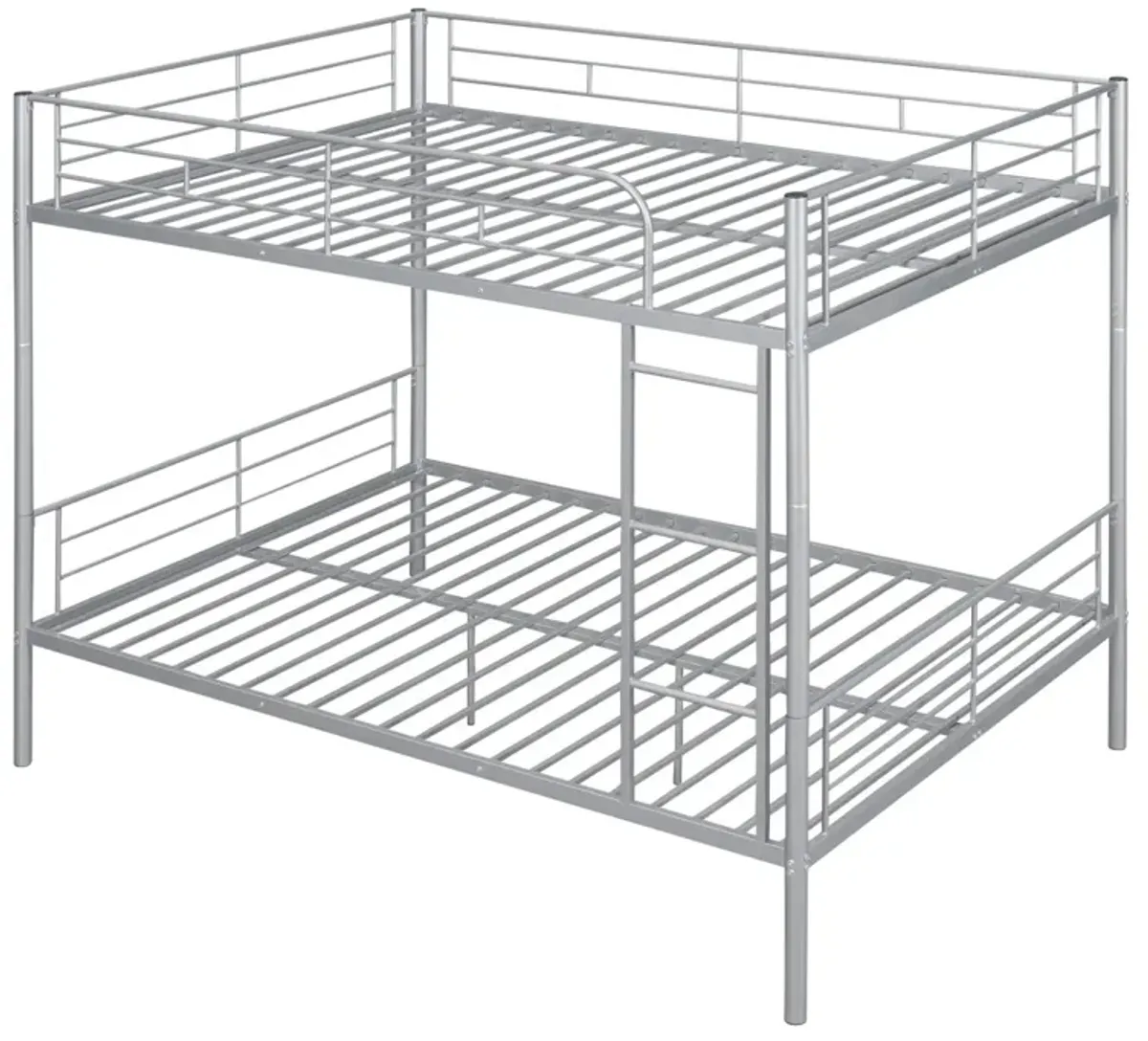 Full Over Full Metal Bunk Bed, Sliver