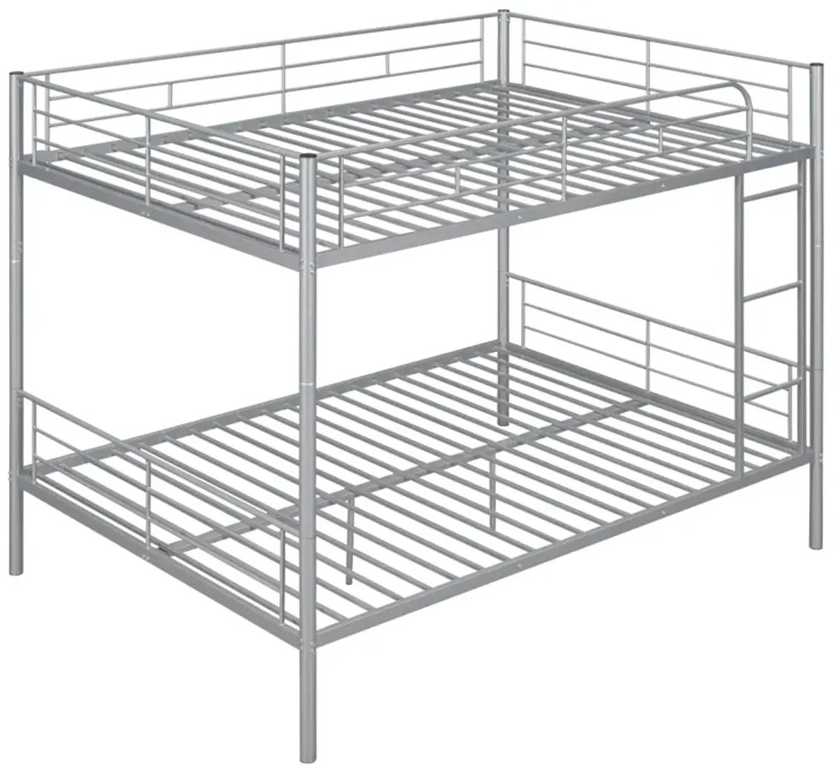 Full Over Full Metal Bunk Bed, Sliver