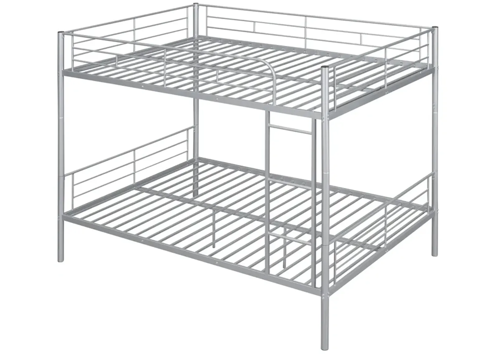 Full Over Full Metal Bunk Bed, Sliver