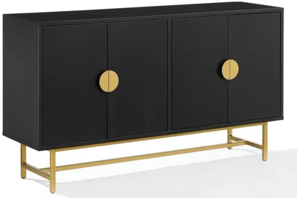 Crosley Furniture Blair Sideboard Matte Black/Gold
