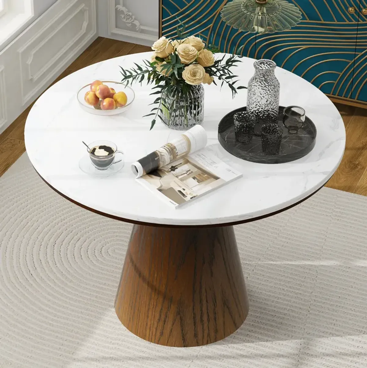 Merax Retro Round Dining Table