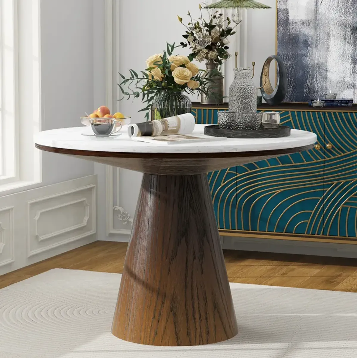 Merax Retro Round Dining Table