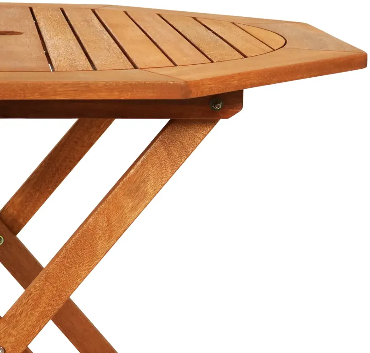 Sunnydaze Meranti Wood Folding Octagon Patio Dining Table