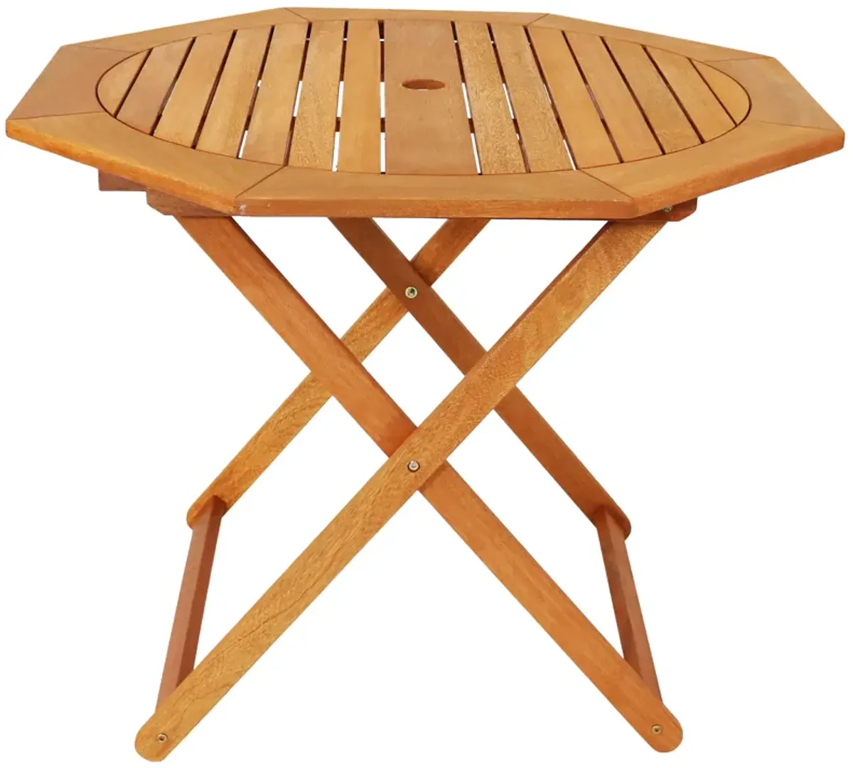 Sunnydaze Meranti Wood Folding Octagon Patio Dining Table