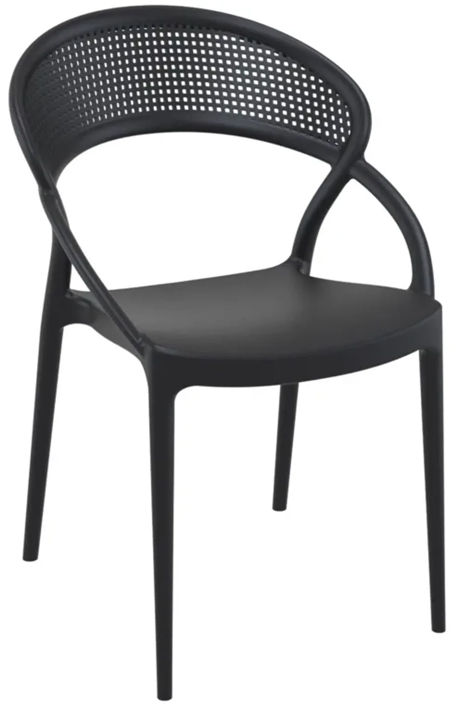 32.25" White Mesh Outdoor Patio Round Dining Chair