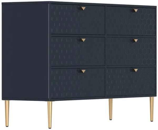 Green Modern Indoor Accent Storage Cabinet with 6 Drawers