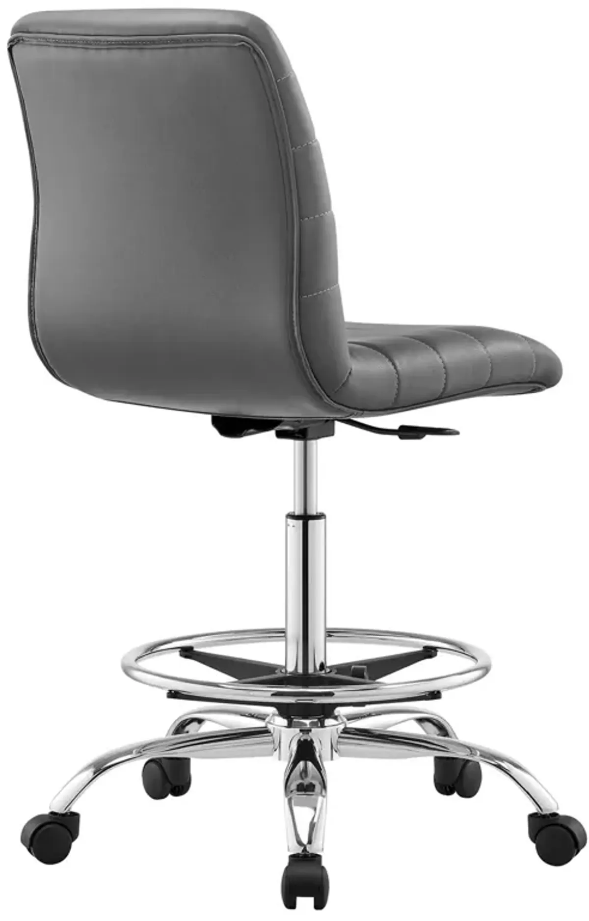 Modway Furniture - Ripple Armless Vegan Leather Drafting Chair