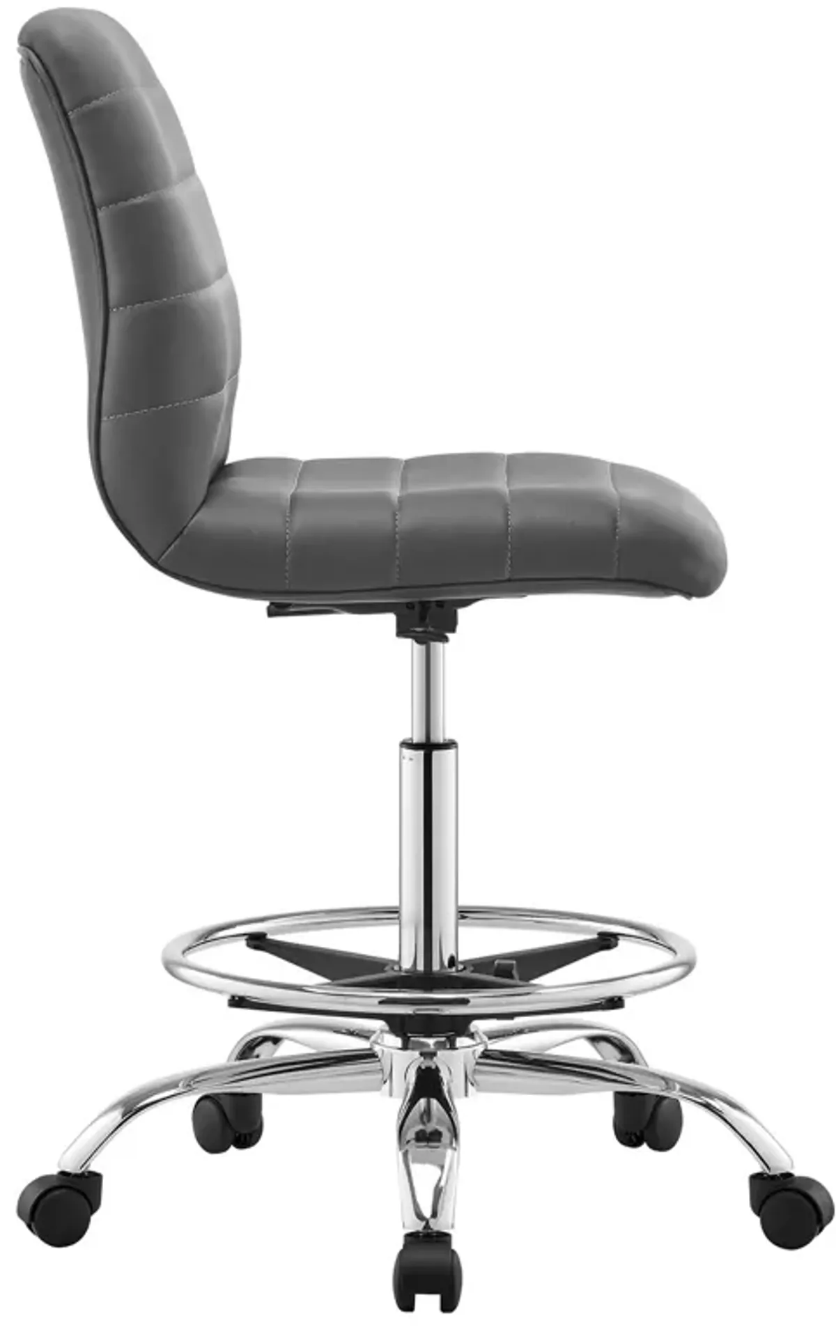 Modway Furniture - Ripple Armless Vegan Leather Drafting Chair