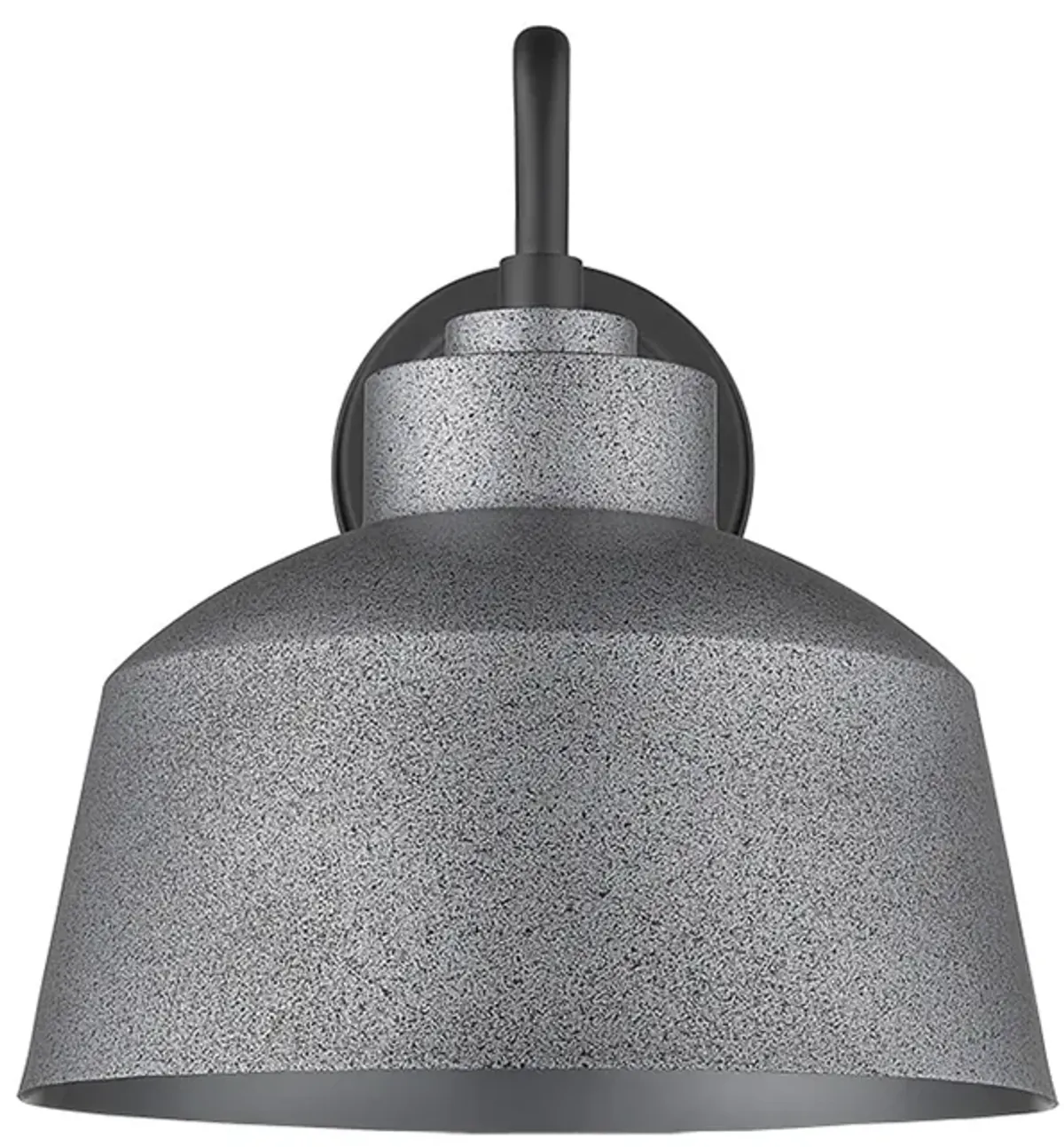 Homezia Pebbled Gray Bowl Shape Outdoor Wall Light