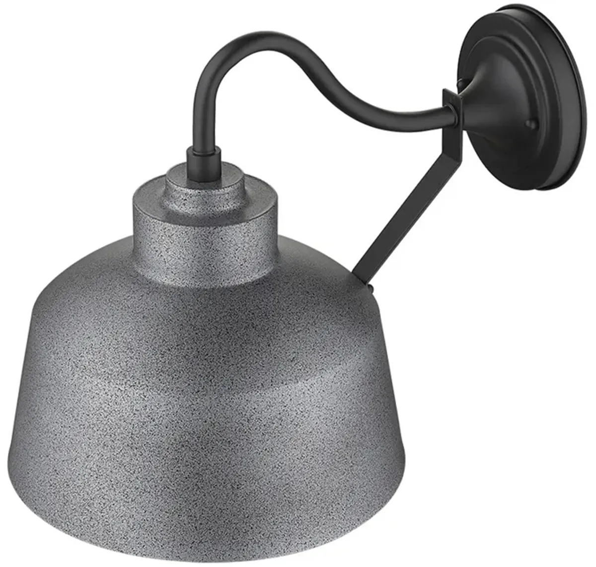 Homezia Pebbled Gray Bowl Shape Outdoor Wall Light