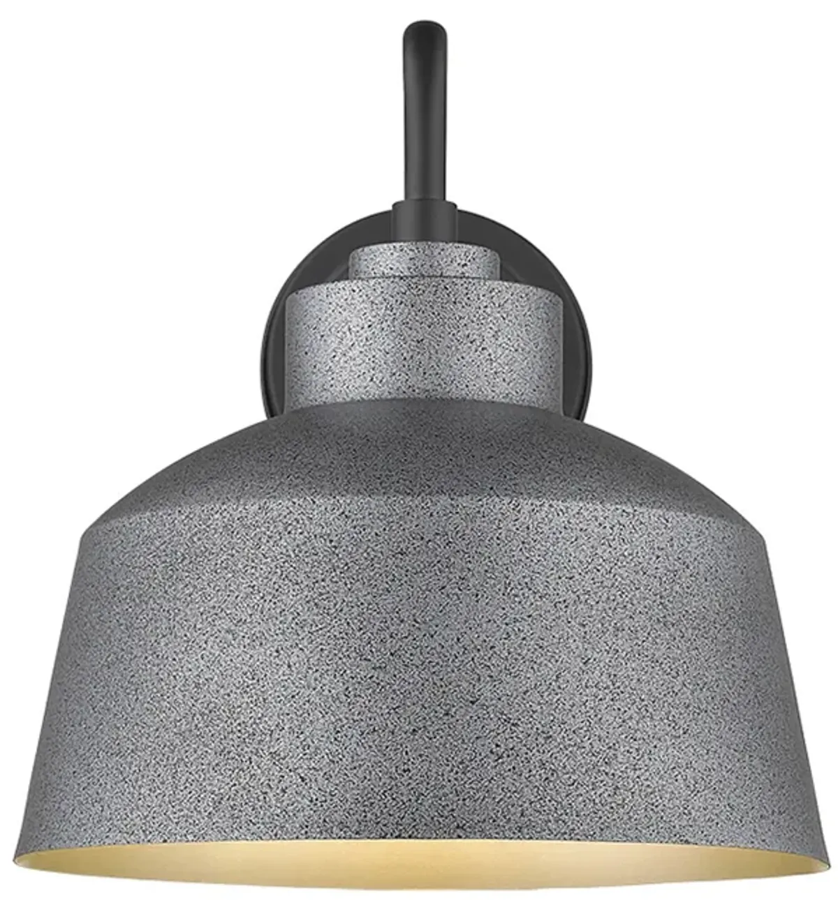 Homezia Pebbled Gray Bowl Shape Outdoor Wall Light