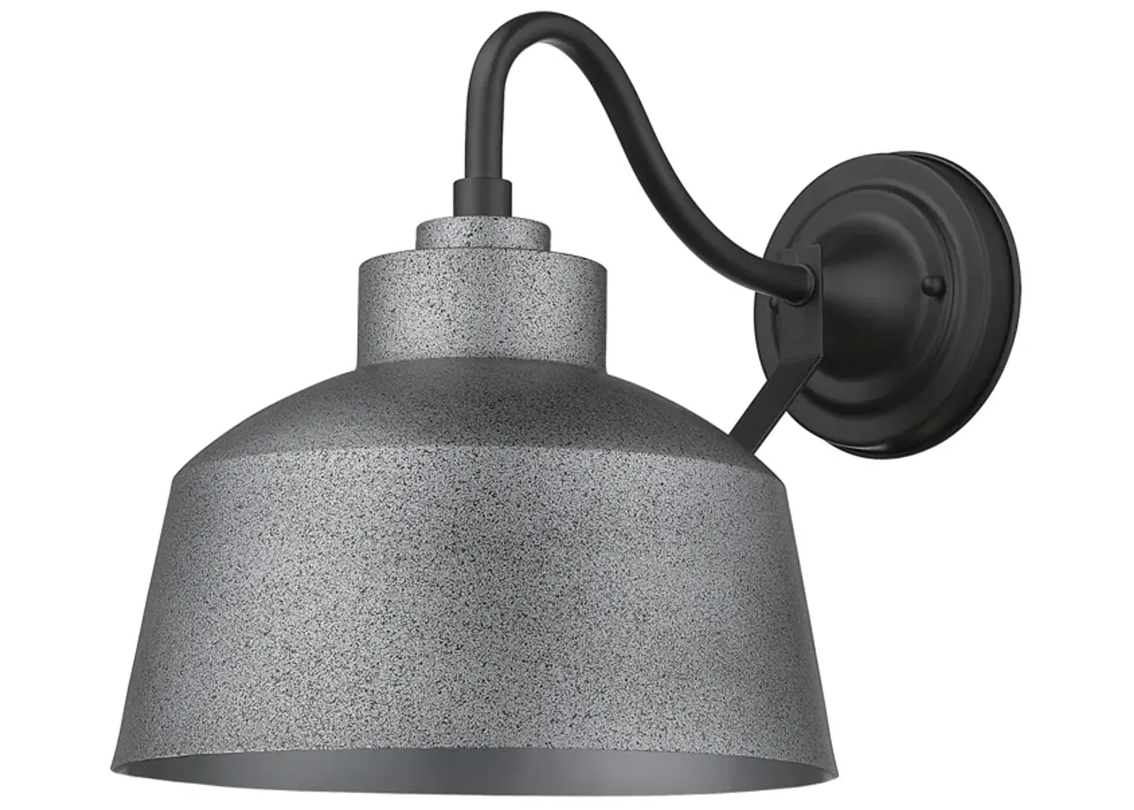 Homezia Pebbled Gray Bowl Shape Outdoor Wall Light