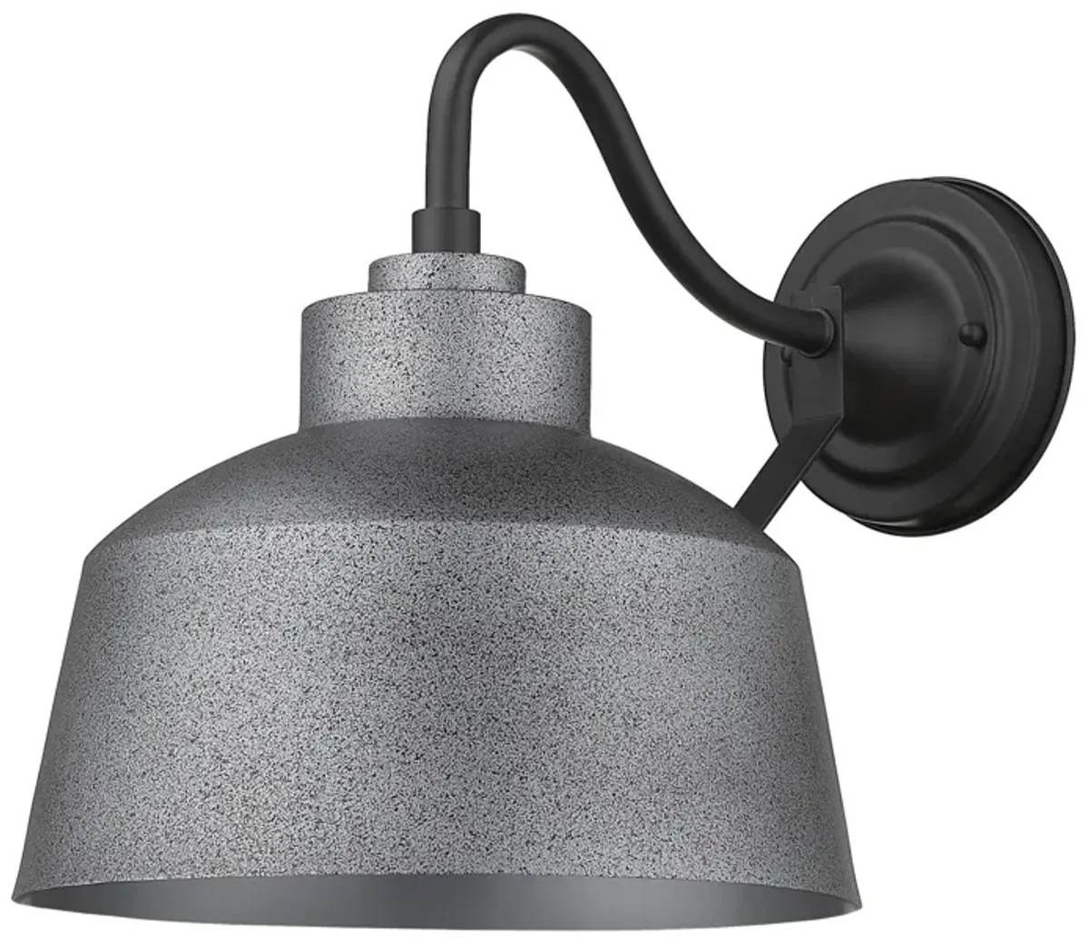 Homezia Pebbled Gray Bowl Shape Outdoor Wall Light