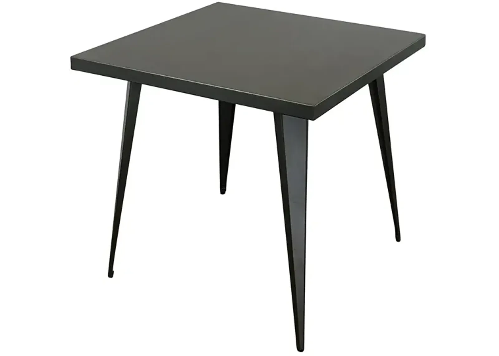 SQUARE METAL TOP DINING TABLE W/ METAL LEGS