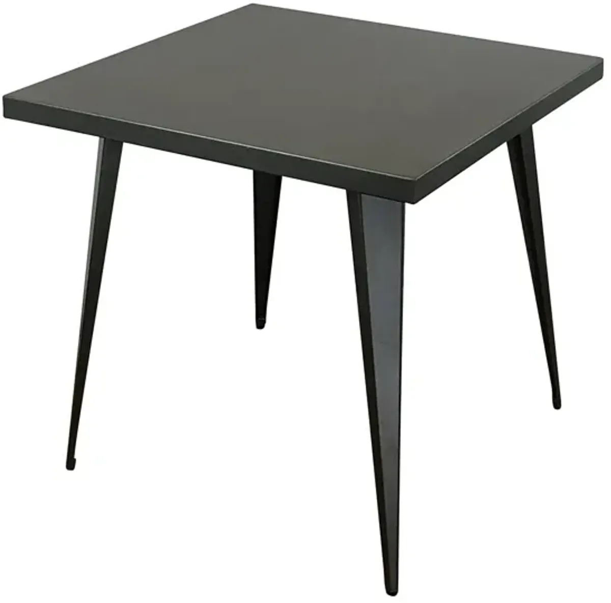 SQUARE METAL TOP DINING TABLE W/ METAL LEGS