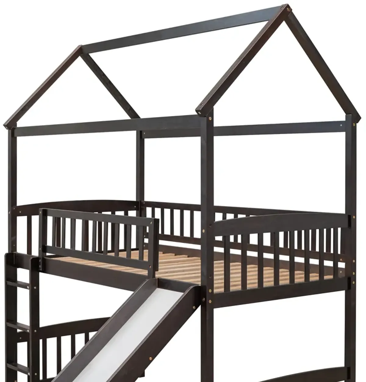 Merax House Bed Loft Bed with Slide