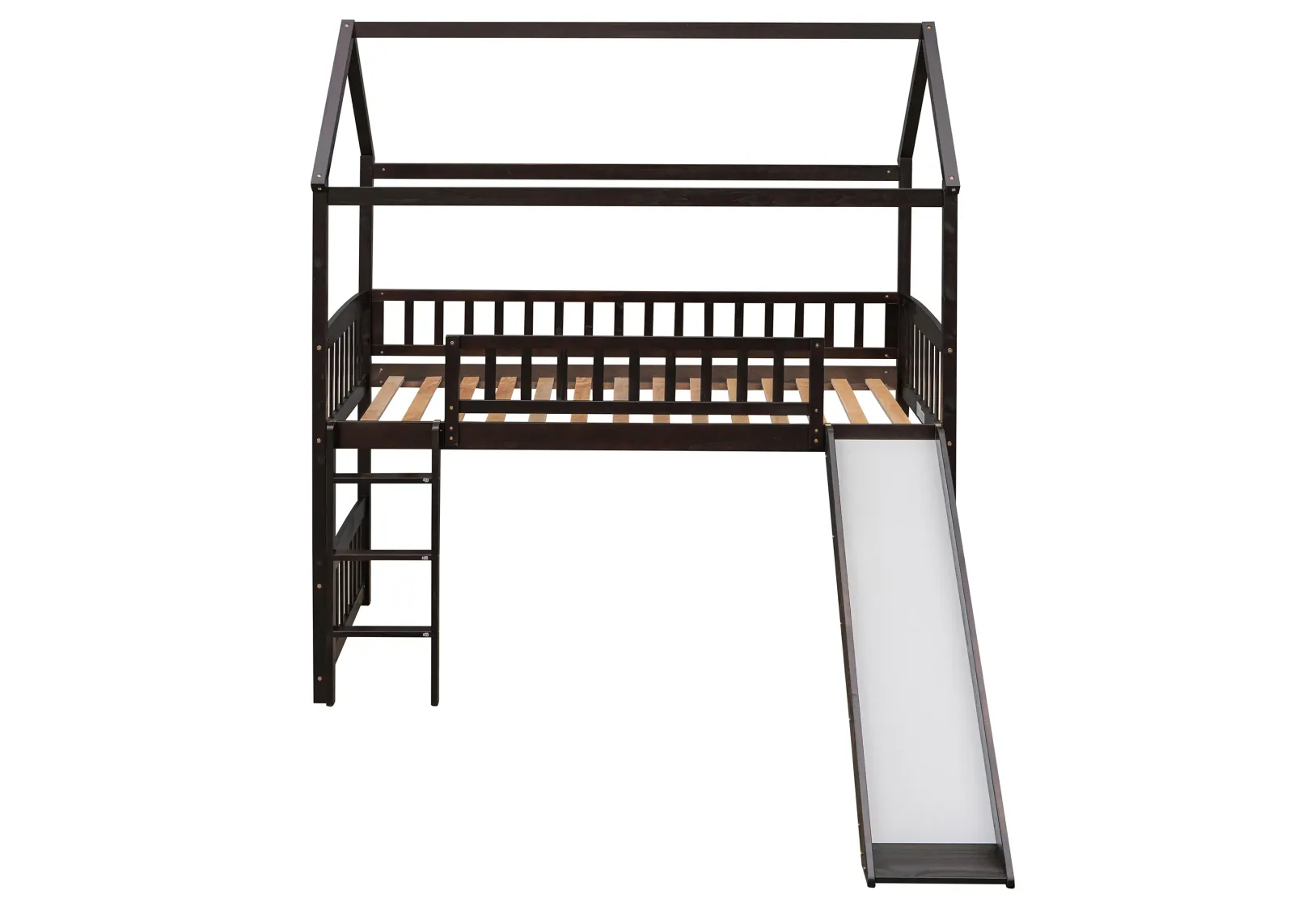 Merax House Bed Loft Bed with Slide