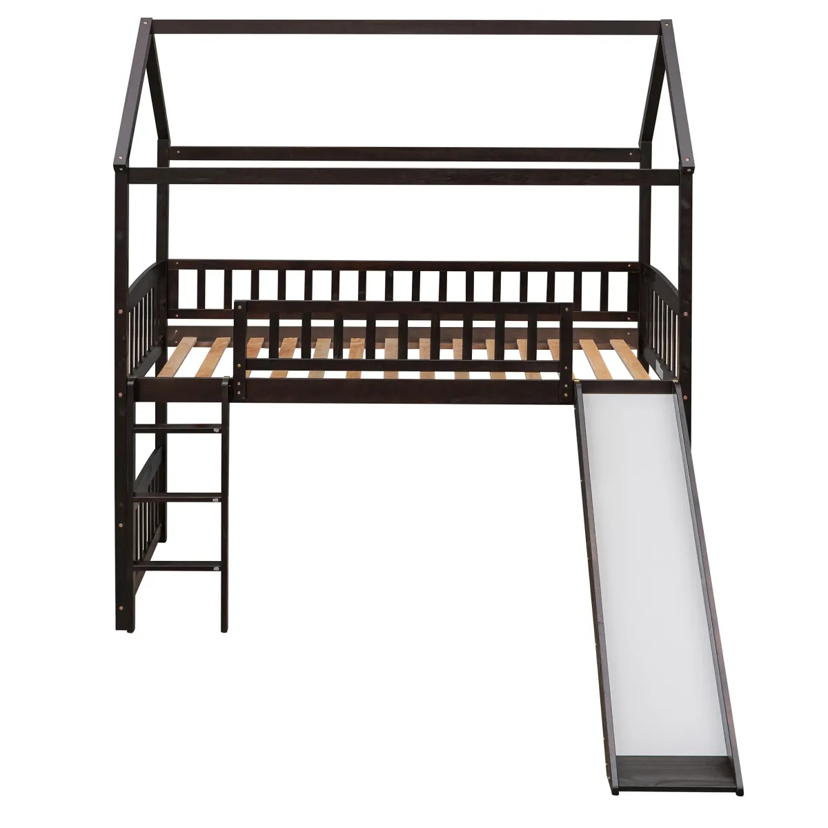 Merax House Bed Loft Bed with Slide