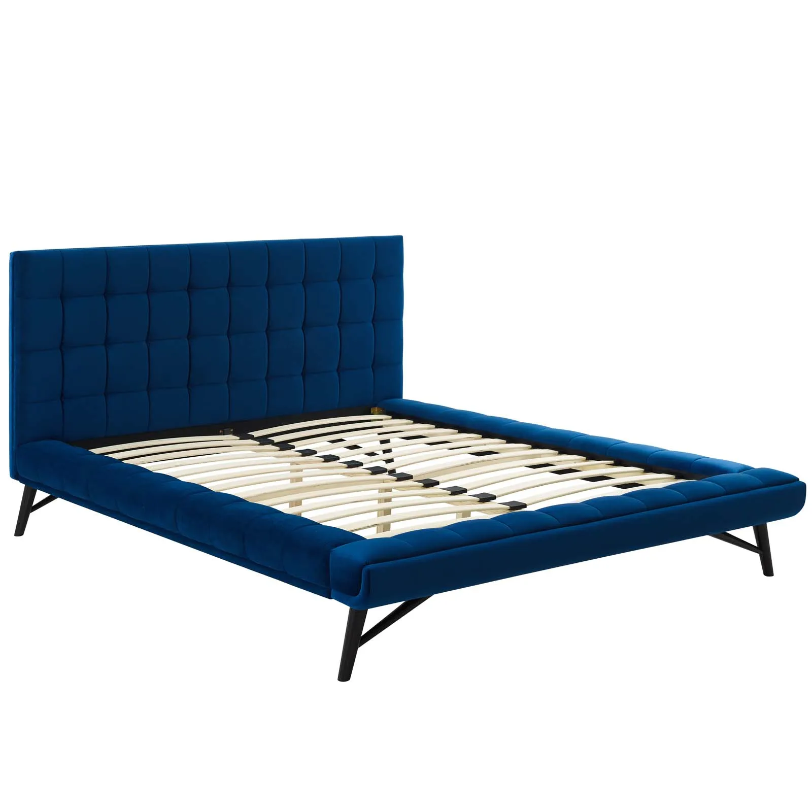 Modway - Julia Queen Biscuit Tufted Performance Velvet Platform Bed