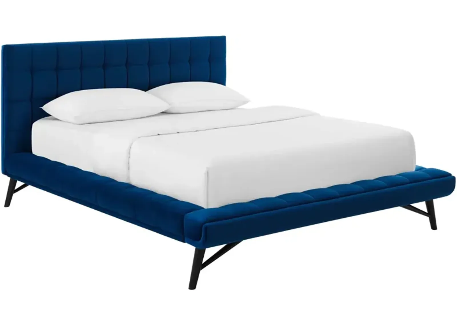 Modway - Julia Queen Biscuit Tufted Performance Velvet Platform Bed