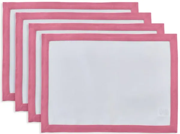 Solino Home 100% Pure Linen Placemats 14 x 19 Inch Set of 4 - Classic