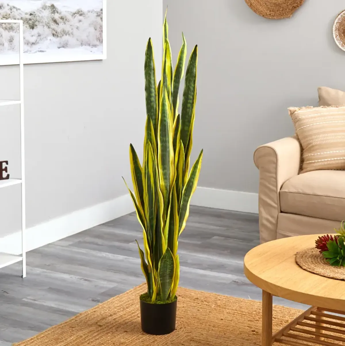 HomPlanti 58" Sansevieria Artificial Plant