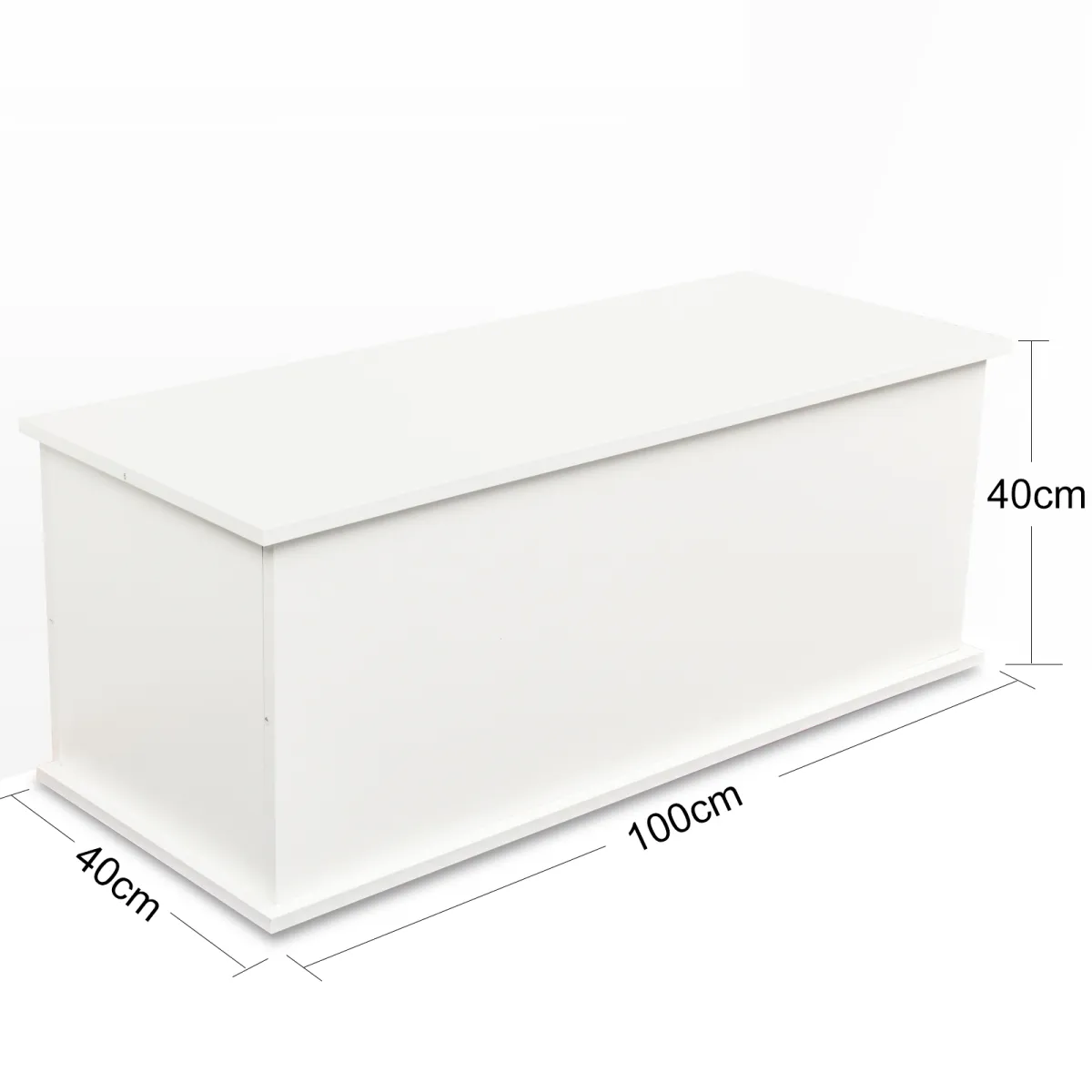 Storage Chest Trunk, Lift Top Wood Box for Entryway Bench Organizer Home Furniture, White