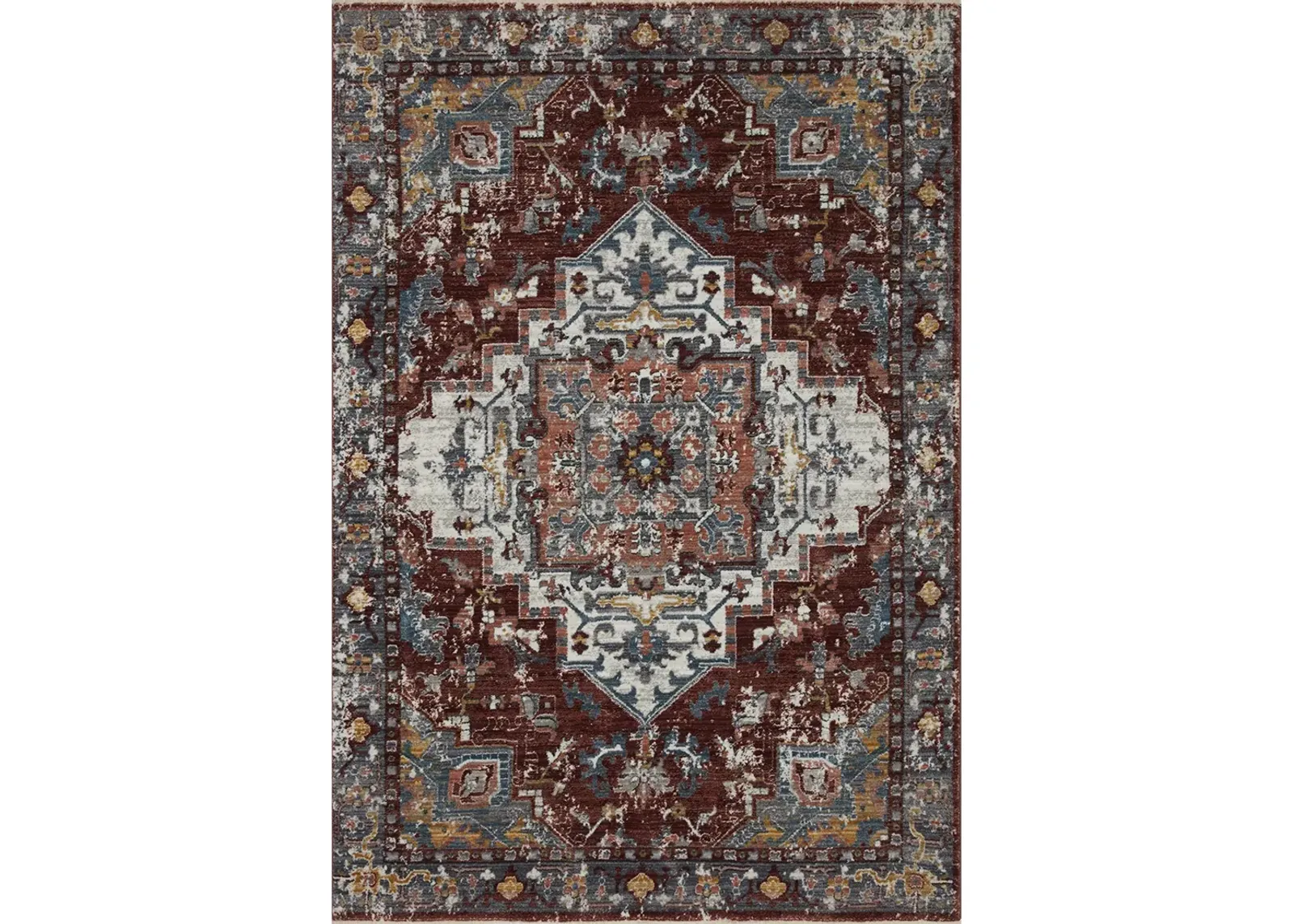 Samra SAM10 Brick/Grey 7'10" x 10' Rug