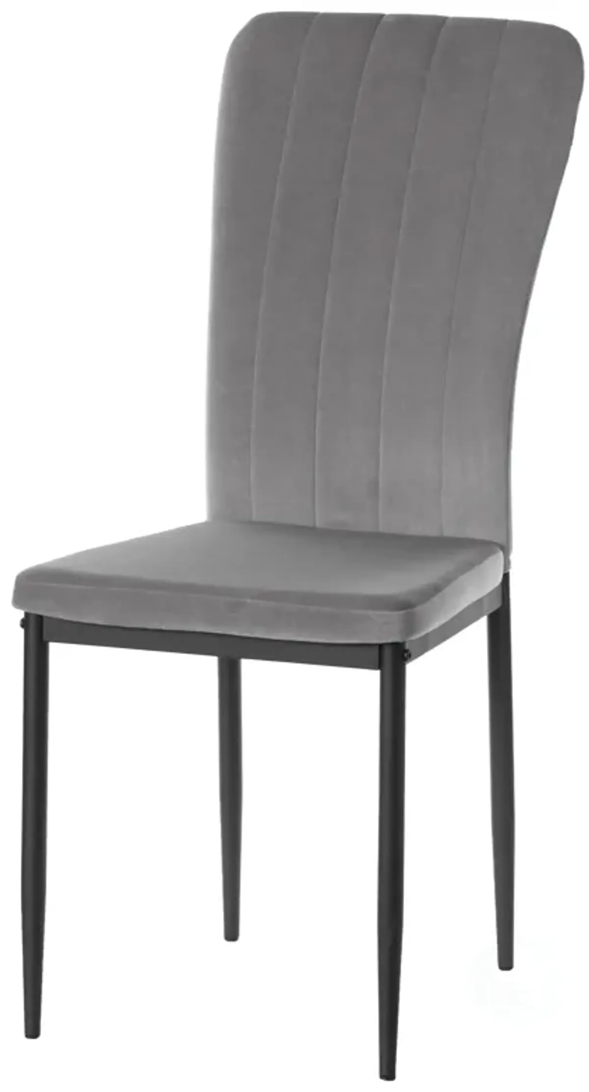 Gray Modern And Contemporary Tufted Velvet Upholstered Accent Dining Chair