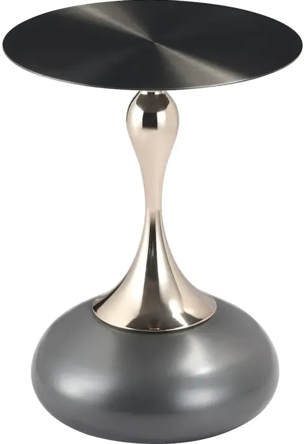 LeisureMod Savoy Collection Modern End Table In Grey