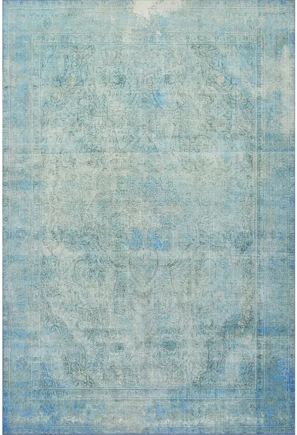 Loren LQ08 Aqua 7'6" x 9'6" Rug