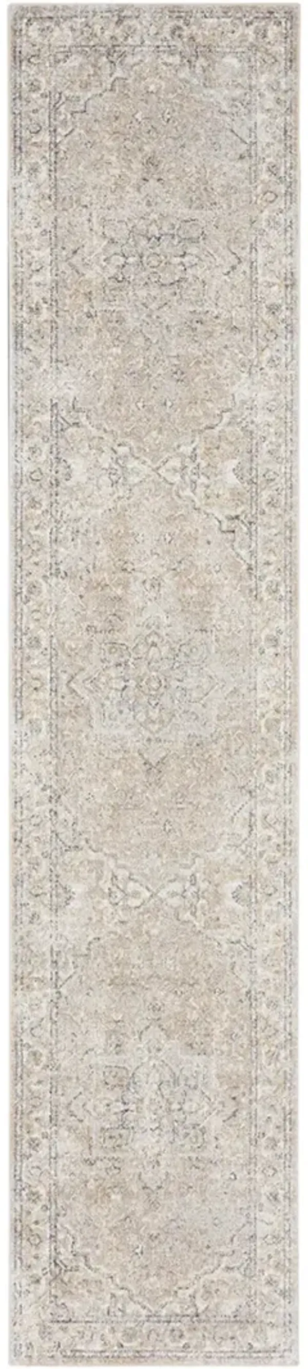 Astra Machine Washable ASW12 Beige 2'2" x 10' Rug