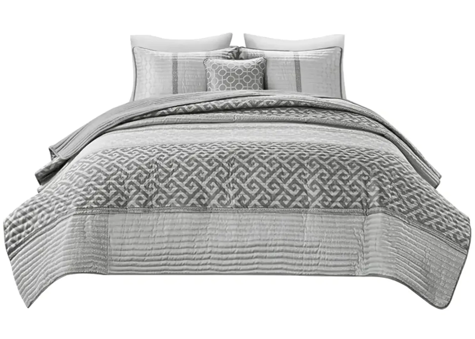 Gracie Mills Theodore 7-Piece Jacquard Comforter Set