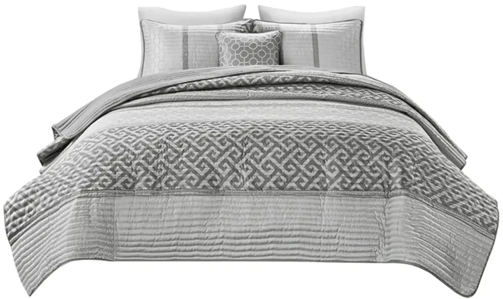 Gracie Mills Theodore 7-Piece Jacquard Comforter Set