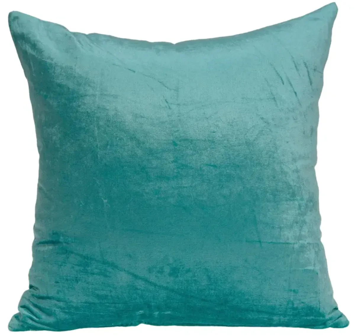 22" Blue Handloom Solid Throw Pillow