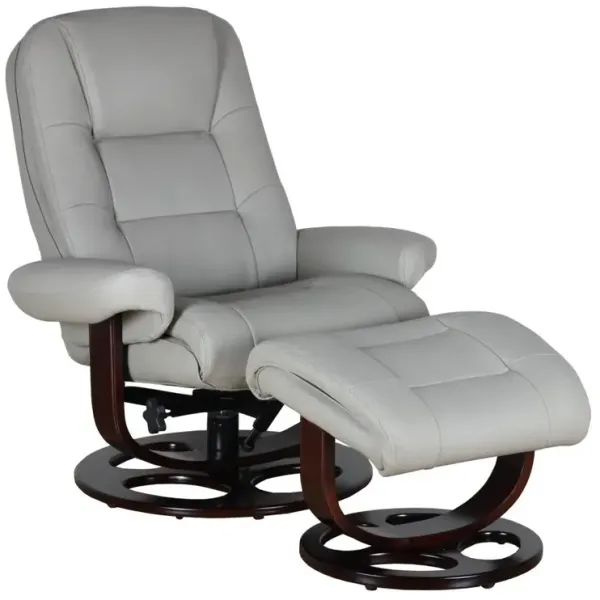 Barcalounger Jacque Swivel Pedestal Recliner w/Ottoman
