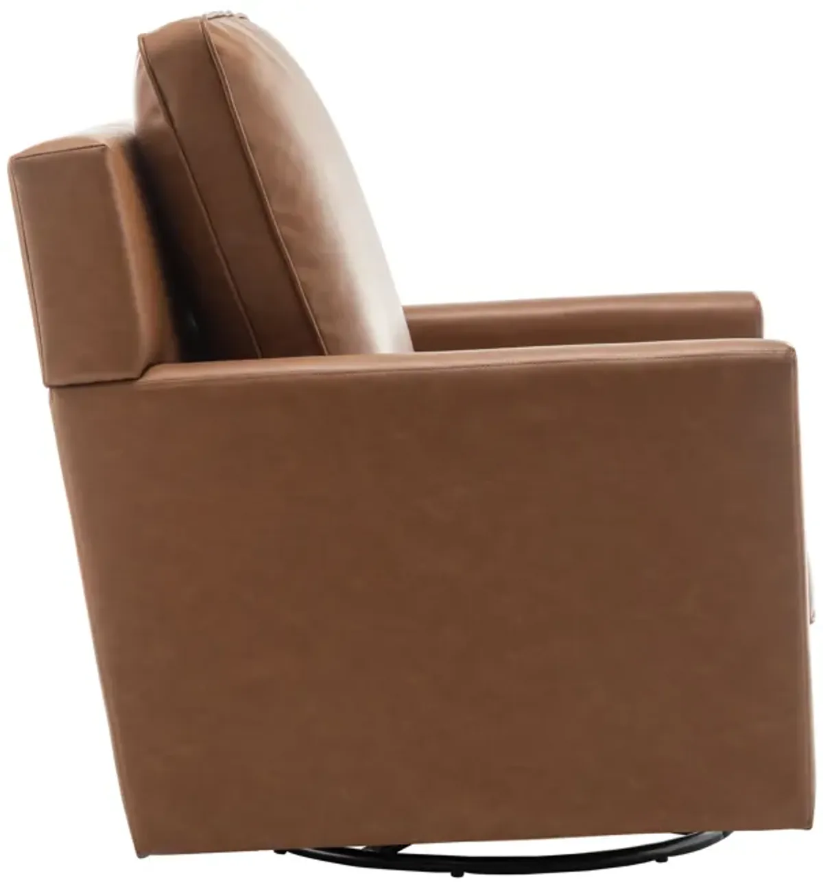 Camelot Swivel Glider Club Chair - Brown and White Stripe