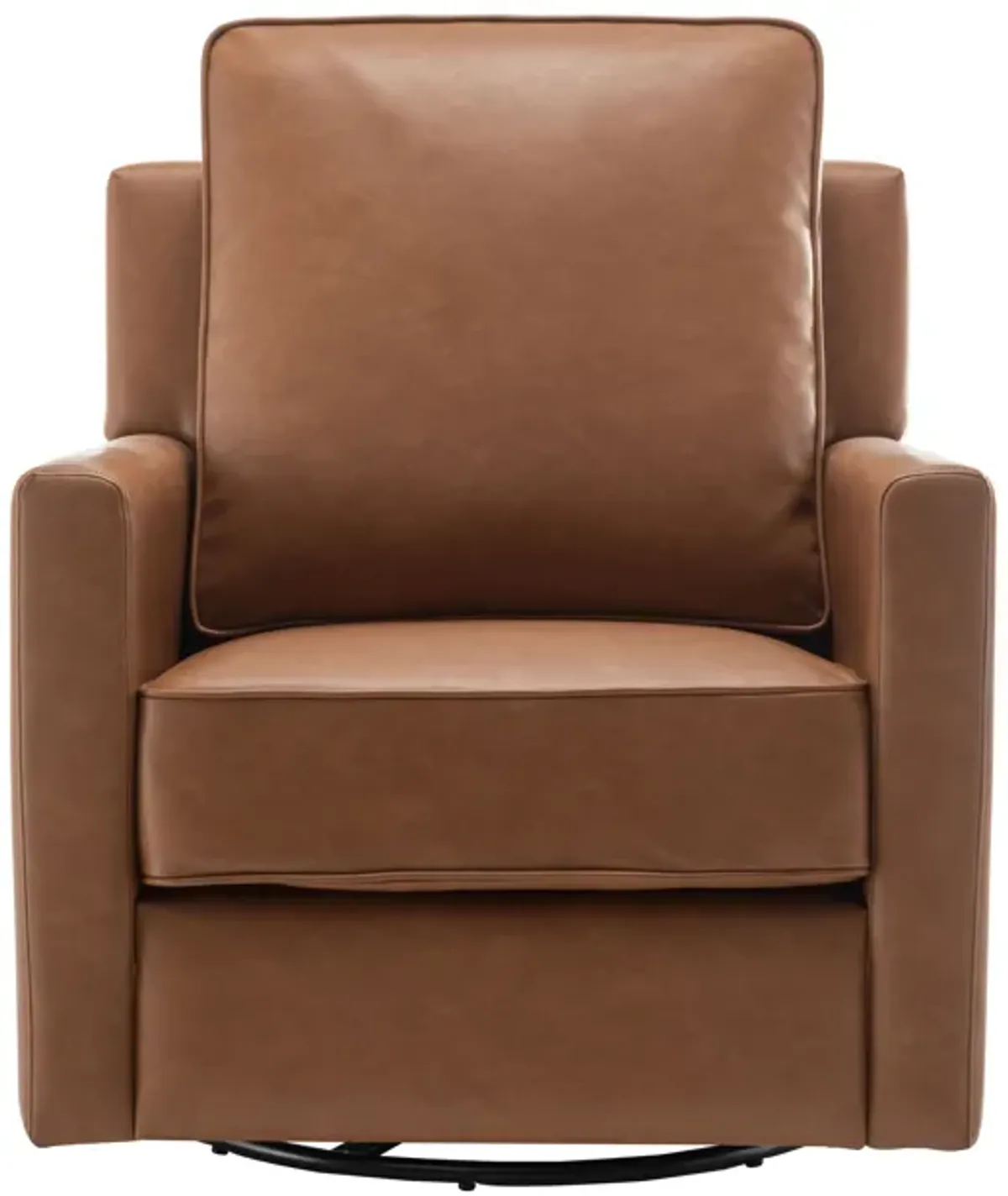 Camelot Swivel Glider Club Chair - Brown and White Stripe