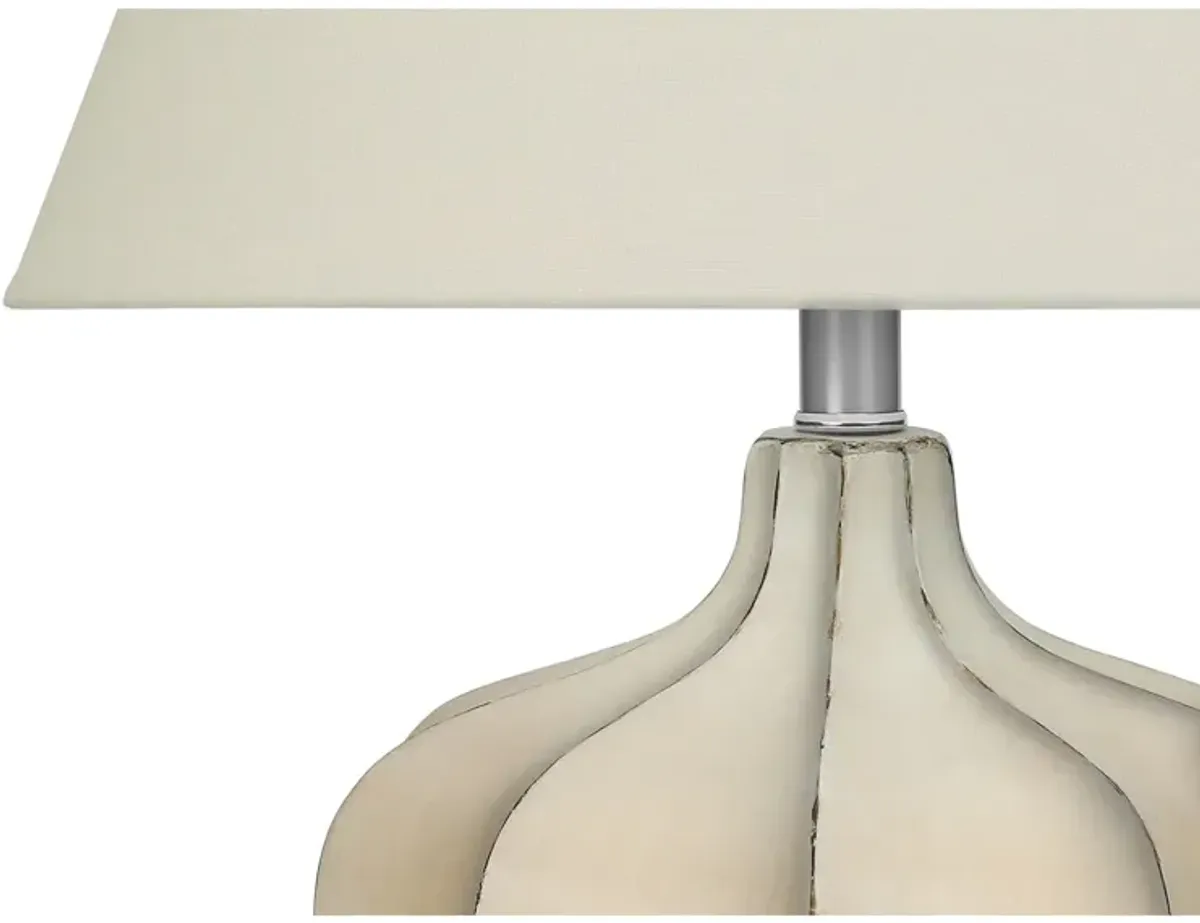 Monarch Specialties I 9733 - Lighting, 21"H, Table Lamp, Cream Resin, Ivory / Cream Shade, Transitional