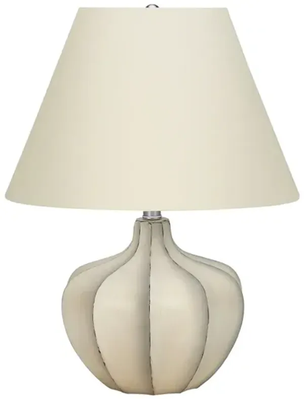Monarch Specialties I 9733 - Lighting, 21"H, Table Lamp, Cream Resin, Ivory / Cream Shade, Transitional