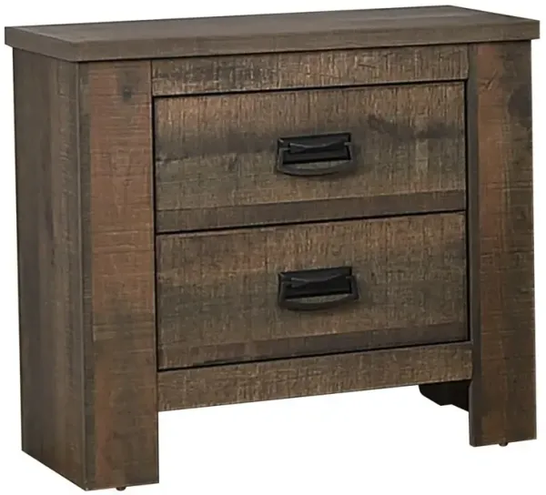 Frederick 2-drawer Nightstand Weathered Oak