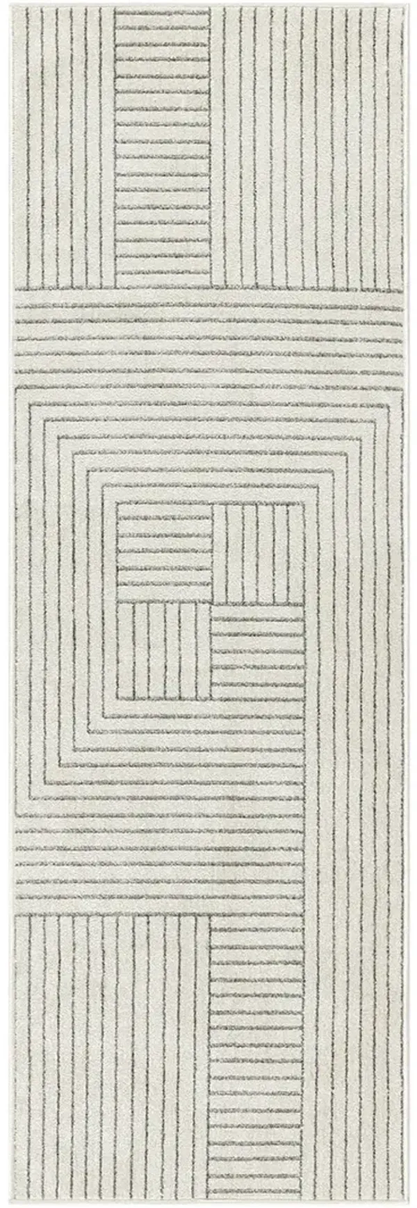 Washable Decor WSD11 Cream/Blue 2' x 6' Rug