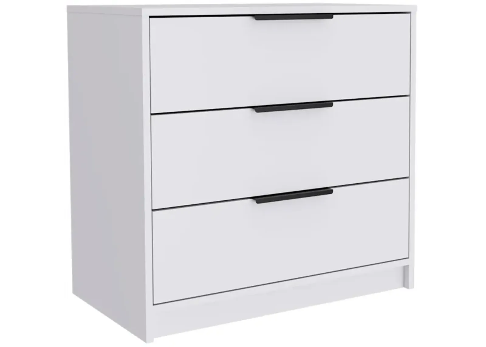 Kaia 3 Drawers Dresser, Superior Top -Smokey Oak / White