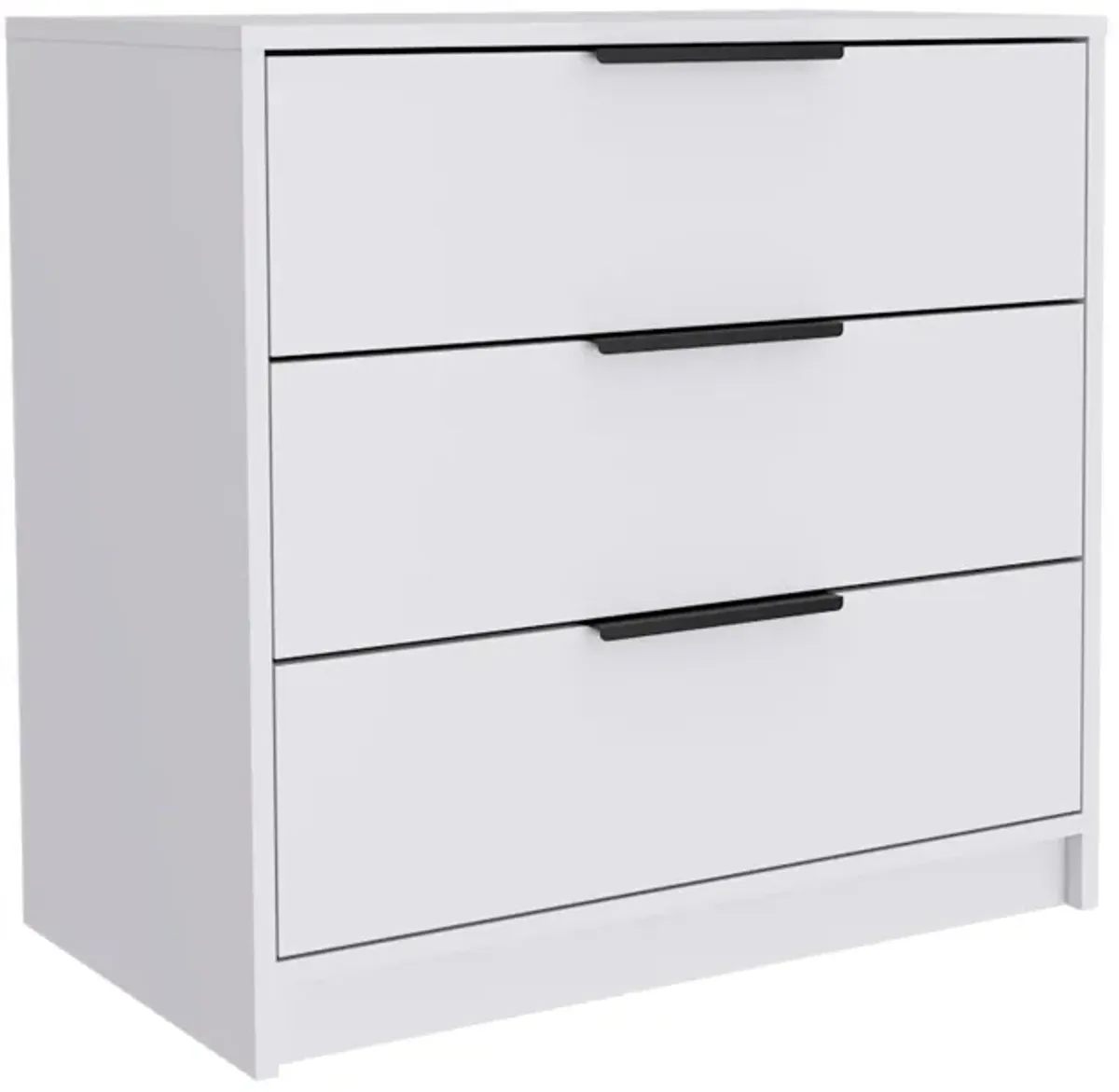 Kaia 3 Drawers Dresser, Superior Top -Smokey Oak / White